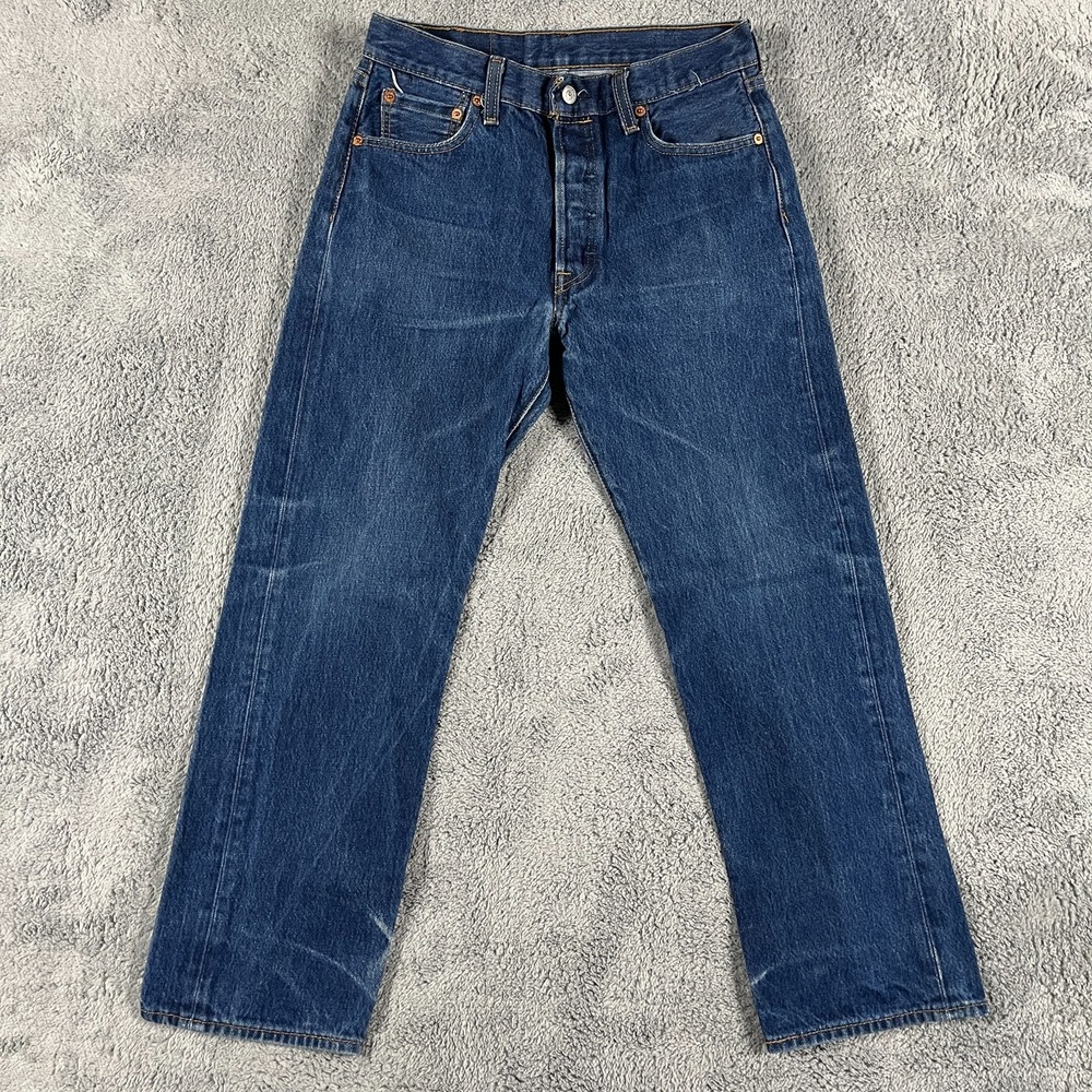 Levi's 501 Straight Jeans Men 31x30 (FITS 29x27) Blue Denim Red Tab Original Fit